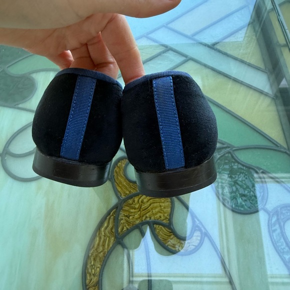 Stubbs & Wootton Black and Blue Women's Loafers - Picture 5 of 8